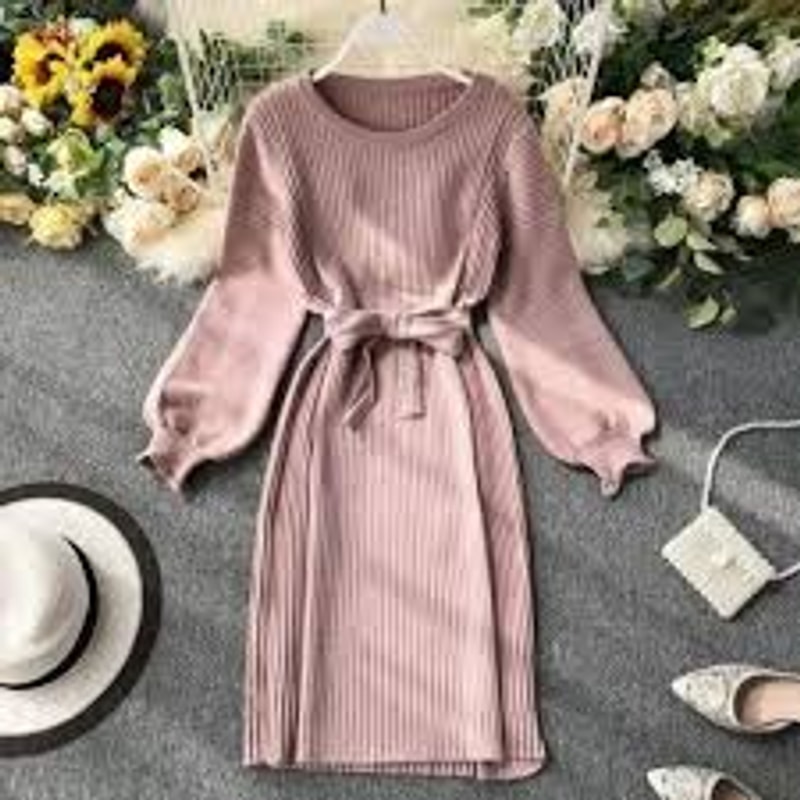 Wool Blend Sweater Dress
